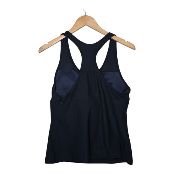 Nike Women’s Size XL Black Dri-FIT Racerback Tank Top Built-In Shelf Bra - Picture 2 of 9